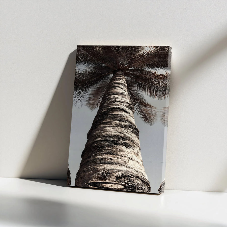 Palm Tree Canvas Wall Art | Moody Tropical Photography Print | Premium Fade-Resistant Ink | Modern Coastal Decor Gift for Living Room or Office