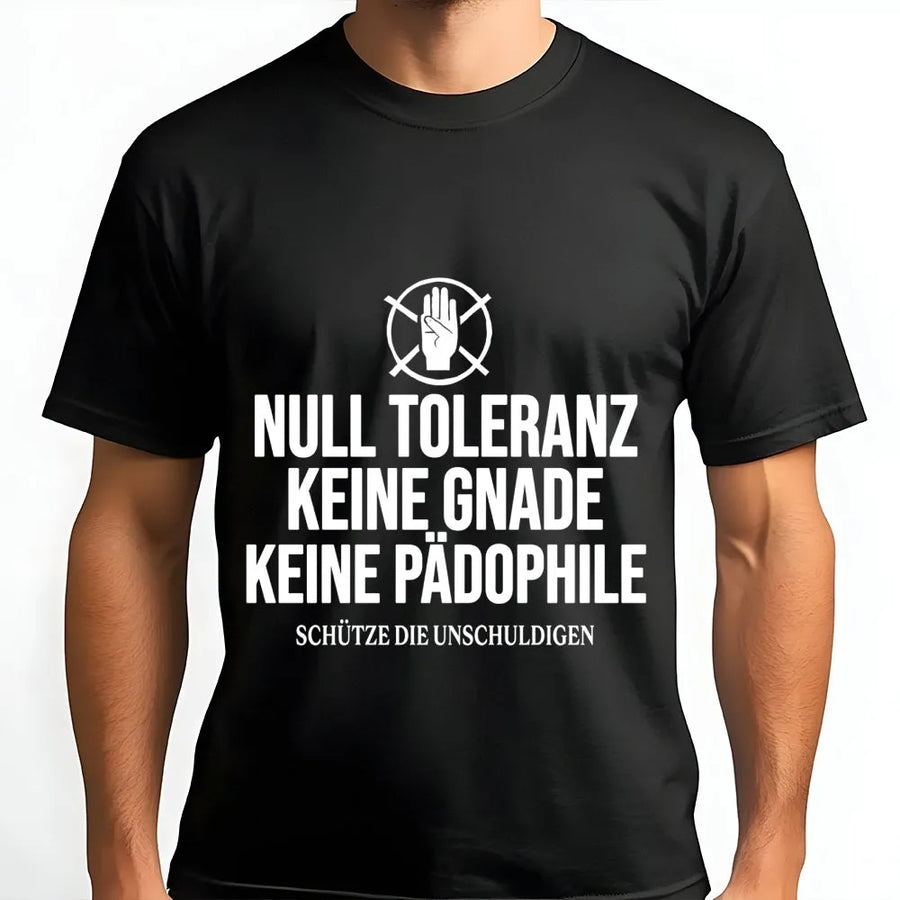 Null Toleranz T-Shirt | Statement Spruch Gegen Kindesmissbrauch | Premium Baumwoll-Mix Pullover | Schütze die Unschuldigen Geschenk