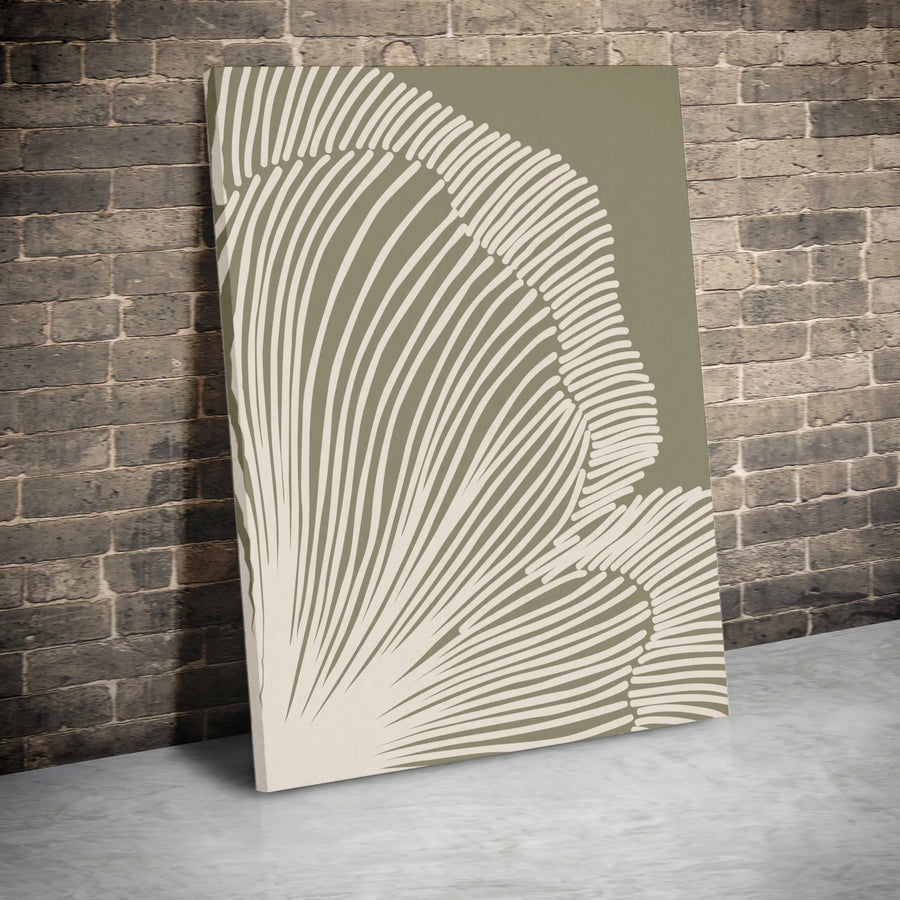 Abstract Wavy Line Canvas Print | Sage Green Modern Wall Art | Gallery Quality Premium Finish | Minimalist Home Decor Gift