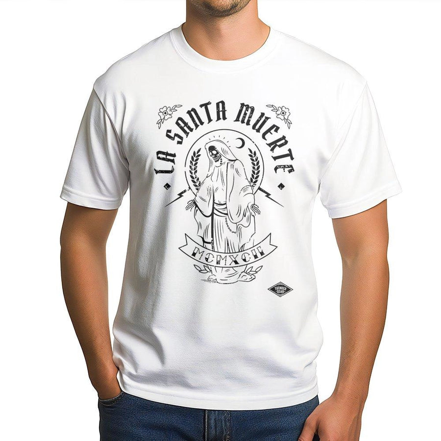 La Santa Muerte T-Shirt | Occult Gothic Skeleton Graphic | Premium Soft Cotton Tee | Unisex Streetwear Gift for Goth Enthusiasts