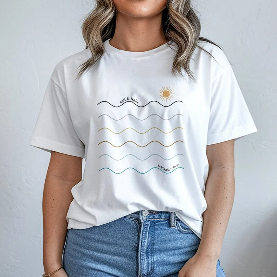 Salt and Light Christian T-Shirt | Minimalist Matthew 5:13 Bible Verse Sweatshirt | Soft Unisex Pullover | Premium Faith Based Worship Gift