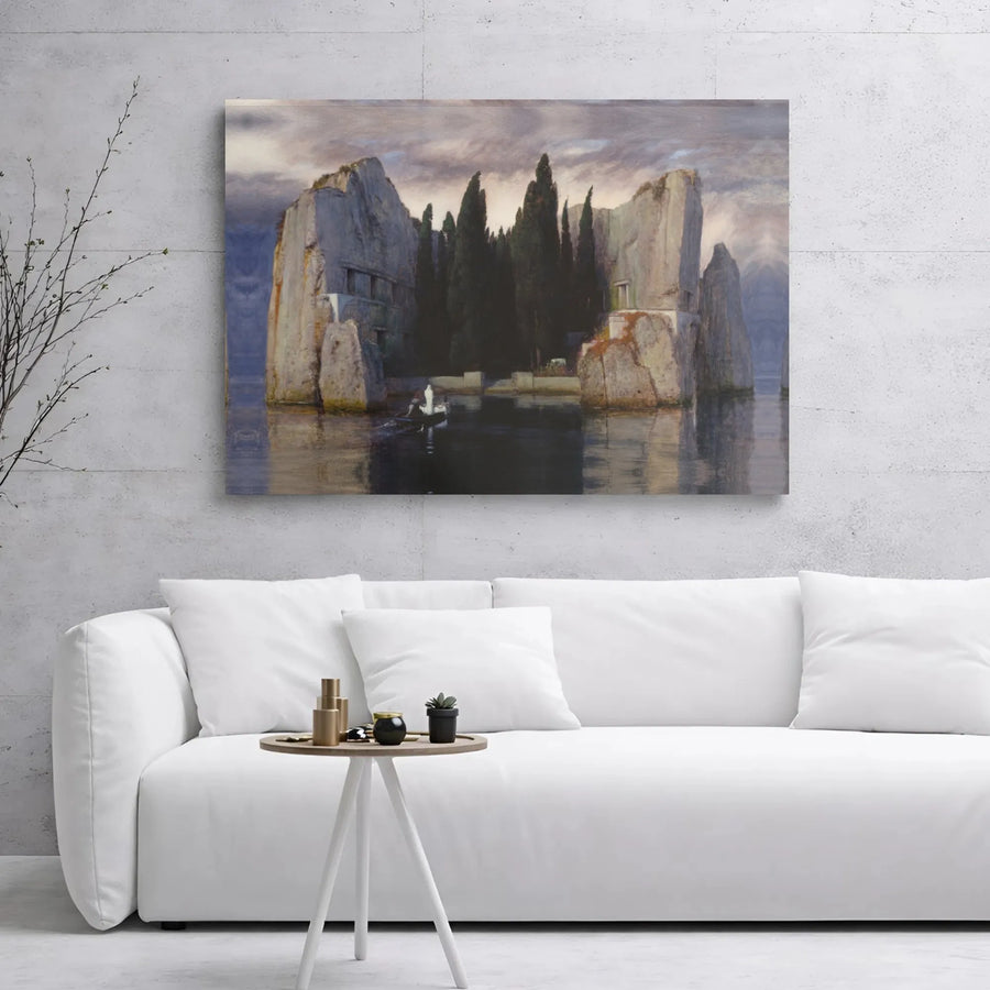 Isle of the Dead Canvas Print | Arnold Böcklin Symbolist Masterpiece | 1.25" Premium Gallery Wrap | Fine Art Wall Decor for Home Office