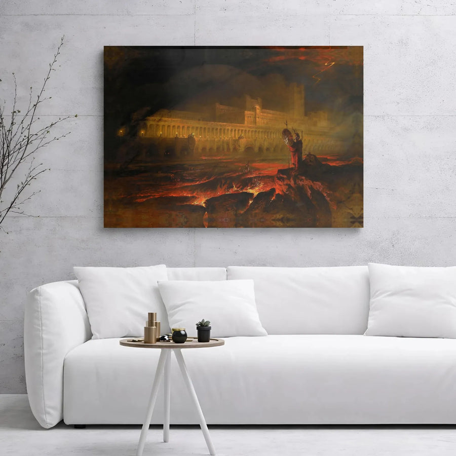 Pandemonium by John Martin Canvas Print | Epic Romanticism Wall Art | Premium Gallery-Wrapped Decor | Dark Academia Home Office Gift