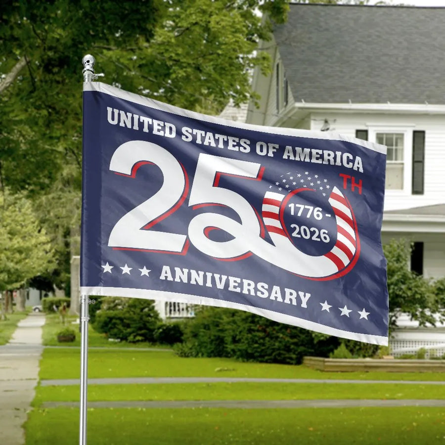 USA 250th Anniversary Flag | 1776-2026 Commemorative Banner | Double Sided Polyester Fabric | Patriotic Collector's Gift for Home & Yard Decor
