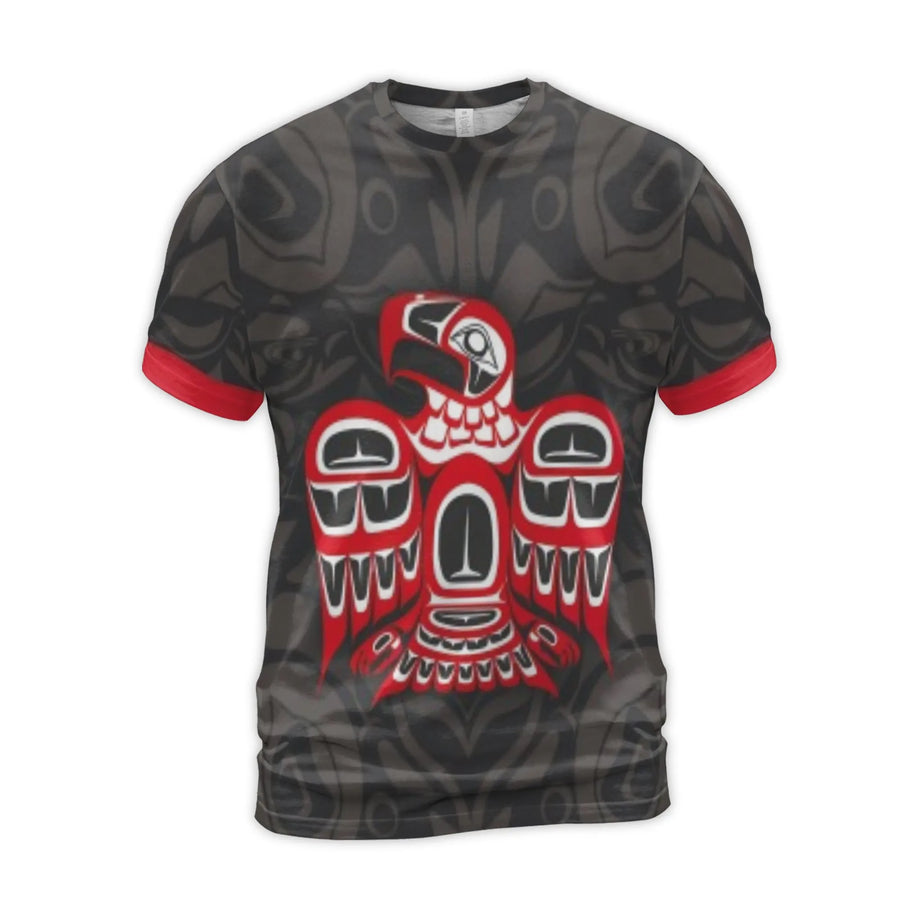 Haida Thunderbird T-Shirt | Northwest Coast Native Art Style | Premium Polyester Jersey 3D Print | Unique Gift for Art Lovers
