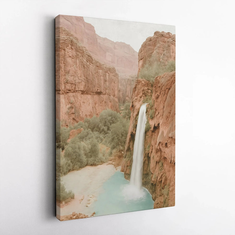 Havasu Falls Wall Art | Grand Canyon Waterfall Photography | Premium Gallery-Wrapped Canvas | Southwestern Home Decor Gift