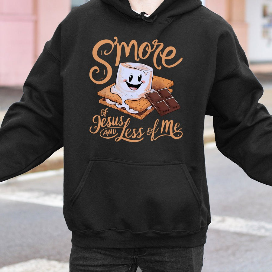 Smore Of Jesus And Less Of Me Hoodie | Christian Graphic Sweatshirt | Premium Cotton-Blend | Faith-Based Religious Gift For Women And Teens