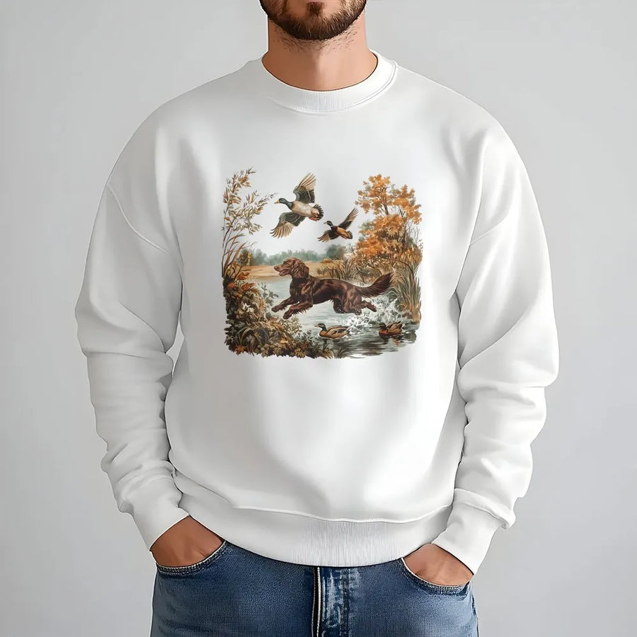 Vintage Hunting Dog Shirt | Classic Retriever & Duck Graphic Tee | Premium Cotton | Gift for Hunters & Outdoorsmen