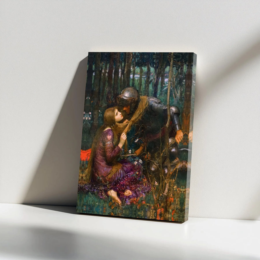 La Belle Dame sans Merci Canvas Print | J.W. Waterhouse Romantic Painting | Premium Fade-Resistant Print | Classic Art Collector's Home Decor