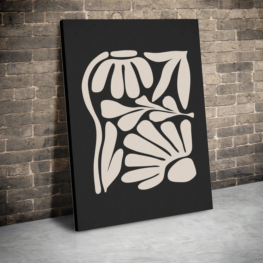 Abstract Floral Canvas Wall Art | Modern Minimalist Botanical Print | Premium Gallery Wrapped Canvas | Modern Home Decor Gift