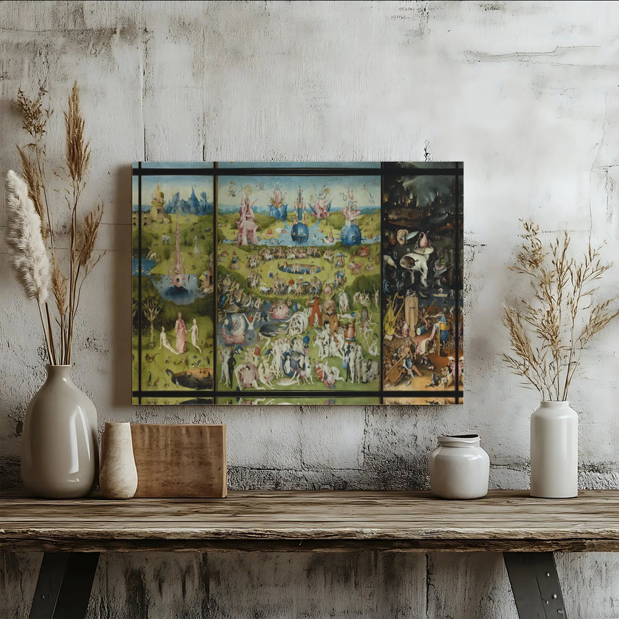 The Garden Of Earthly Delights Canvas Art | Hieronymus Bosch Triptych Wall Decor | Premium Fade-Resistant Gallery Print | Fine Art Gift For Home Office