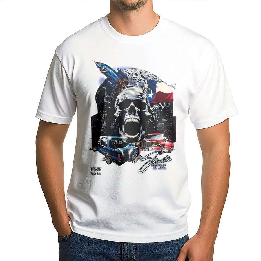 Screwston Texas Graphic T-Shirt | Vintage 90s Rap Inspired Slab Culture | Premium Heavyweight Cotton | Retro Houston Streetwear Apparel Gift