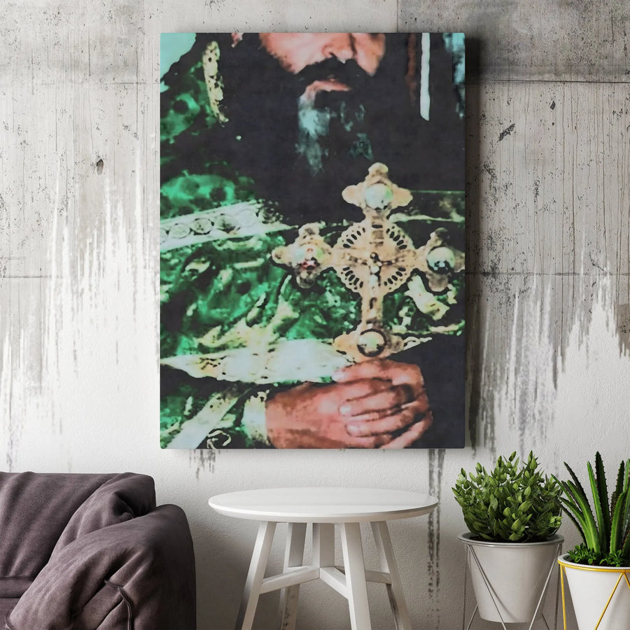 Saint Gabriel of Georgia Canvas Print | Orthodox Priest Icon Wall Art | 1.25-Inch Gallery Wrap Decor | Religious Christian Gift for Home