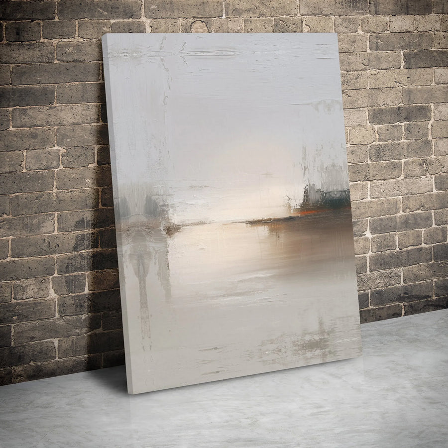 Abstract Landscape Canvas Wall Art | Neutral Minimalist Scenery Print | Premium Gallery Wrap 1.25 Inch Frame | Modern Home & Office Decor Gift