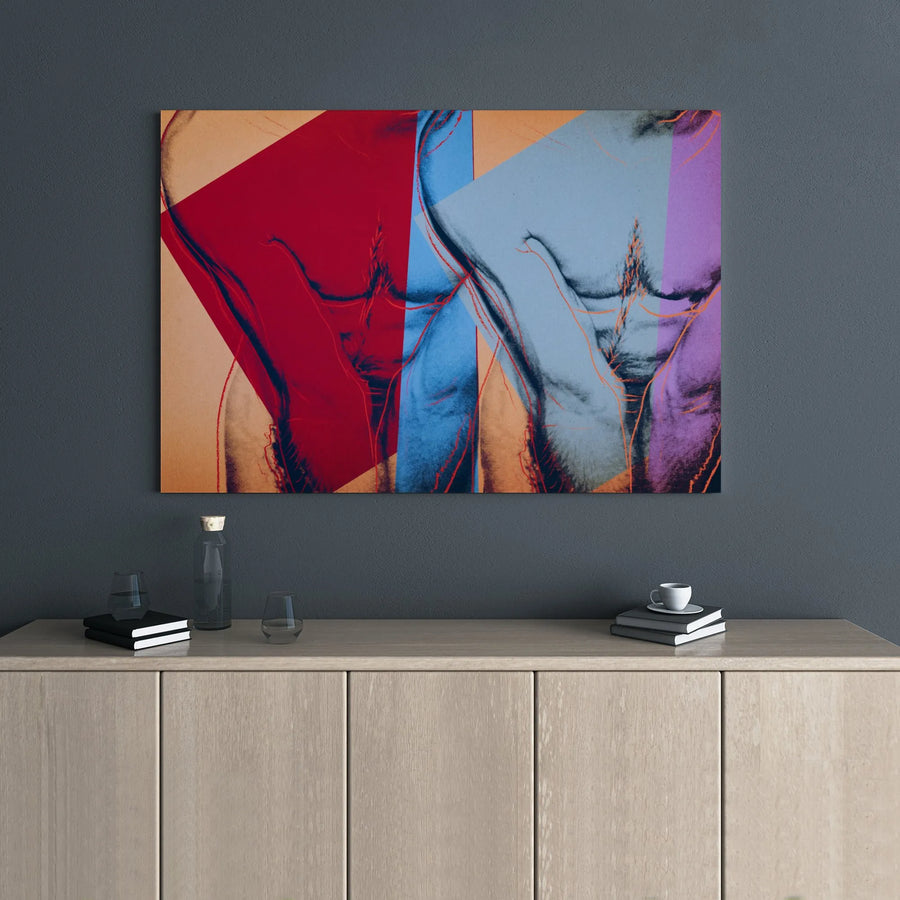 Male Torso Canvas Wall Art | Abstract Pop Art Geometric Print | Premium 1.25-inch Gallery Wrap | Modern Contemporary Home Office Decor
