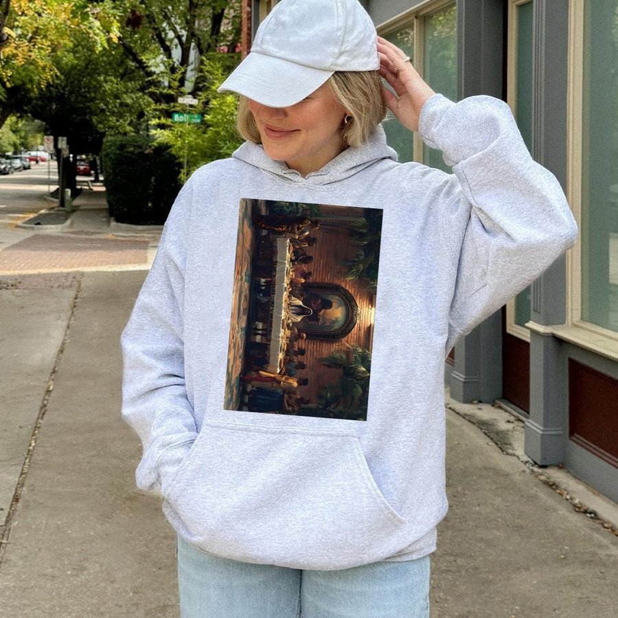 Black Jesus The Last Supper Hoodie | Afrocentric Christian Art Graphic | Premium Cotton-Blend Pullover | Faith-Inspired Gift for Men and Women
