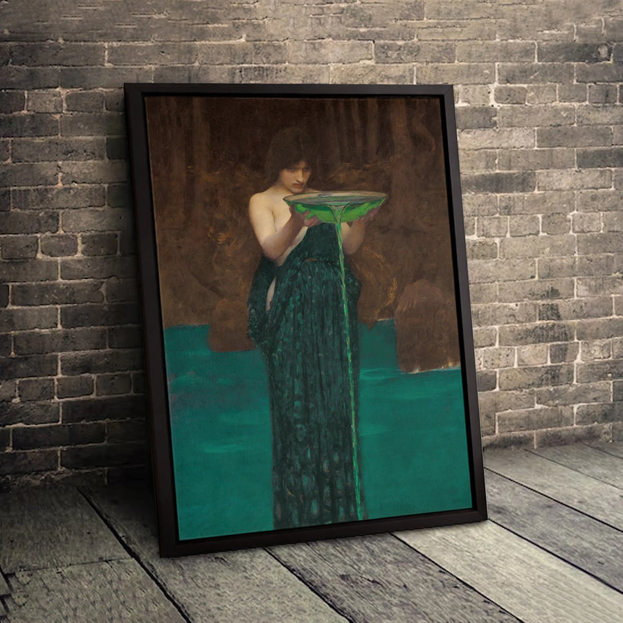 Circe Invidiosa Canvas Art | John William Waterhouse Fine Art Print | Premium Gallery-Wrapped Wall Decor | Classical Mythology Painting Gift
