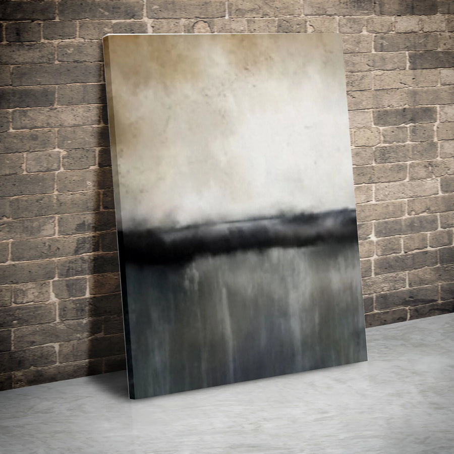 Abstract Canvas Wall Art | Moody Neutral Tone Landscape Print | Premium Thick Gallery Wrap | Modern Living Room & Office Decor Gift