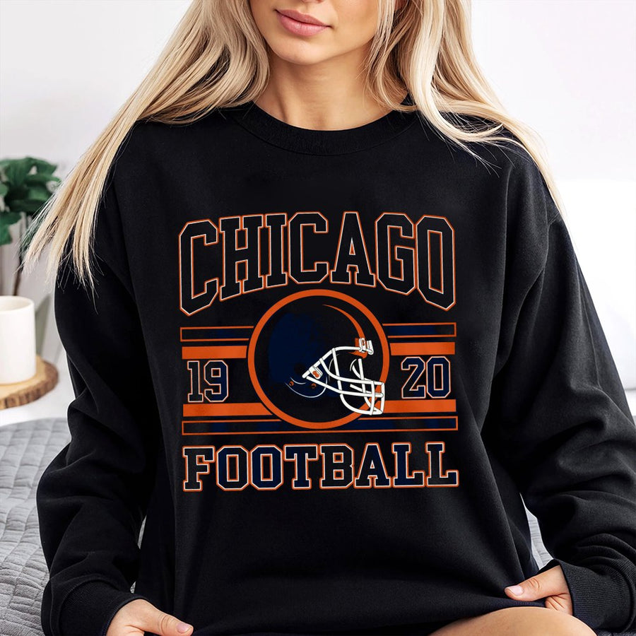 Kids Chicago Football Sweatshirt Chicago Football Vintage Bears City Football Youth Size Sweatshirt Youth Heavy Blend