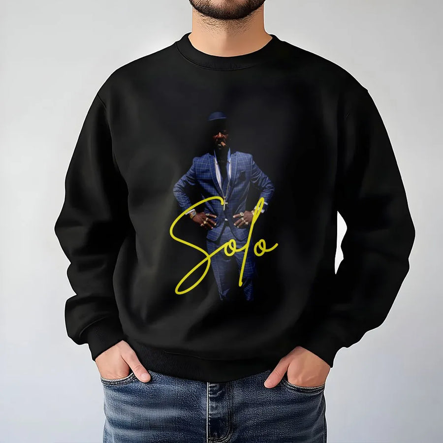 Dapper Gentleman Graphic Sweatshirt | Sharp Suit & Fedora Photo Print | Premium Cotton Blend | Stylish Urban Casual Gift For Him