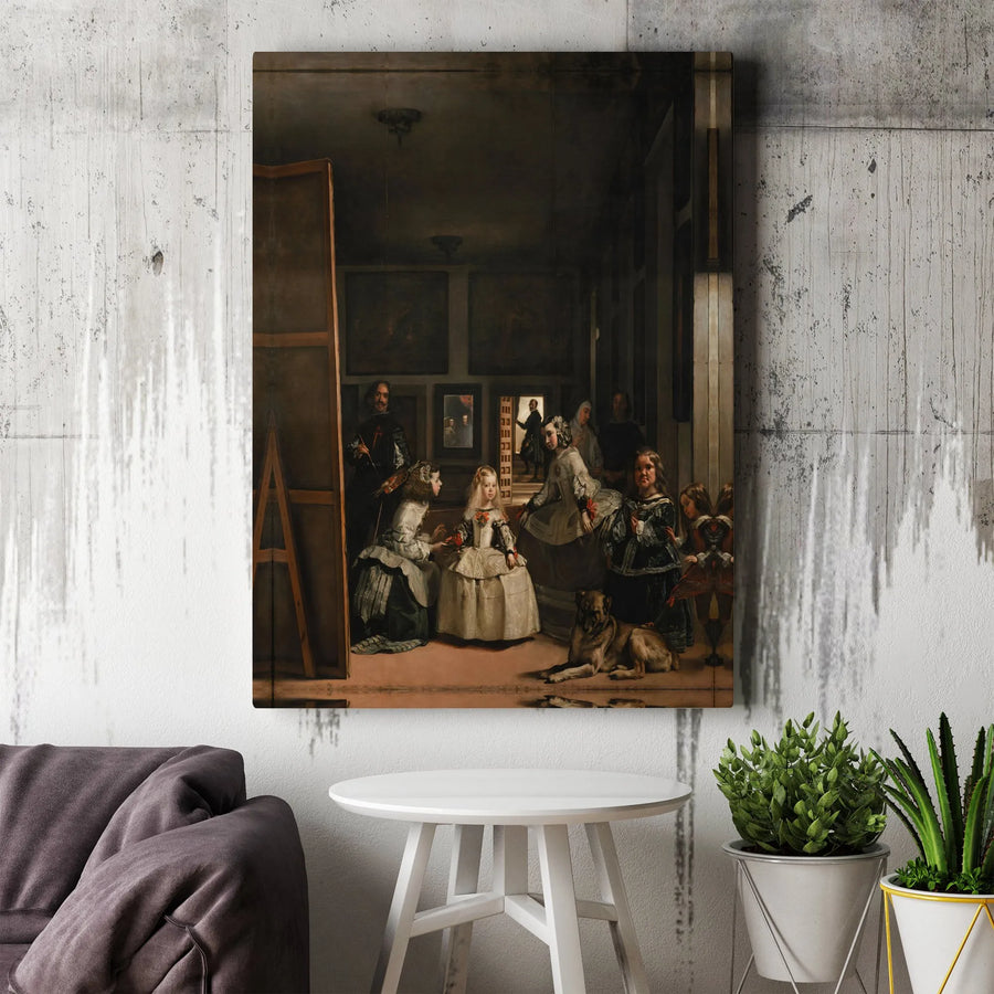 Las Meninas Canvas Wall Art | Diego Velazquez Famous Painting Reproduction | Premium Gallery Wrapped Print | Classic Art Collector's Gift & Home Decor