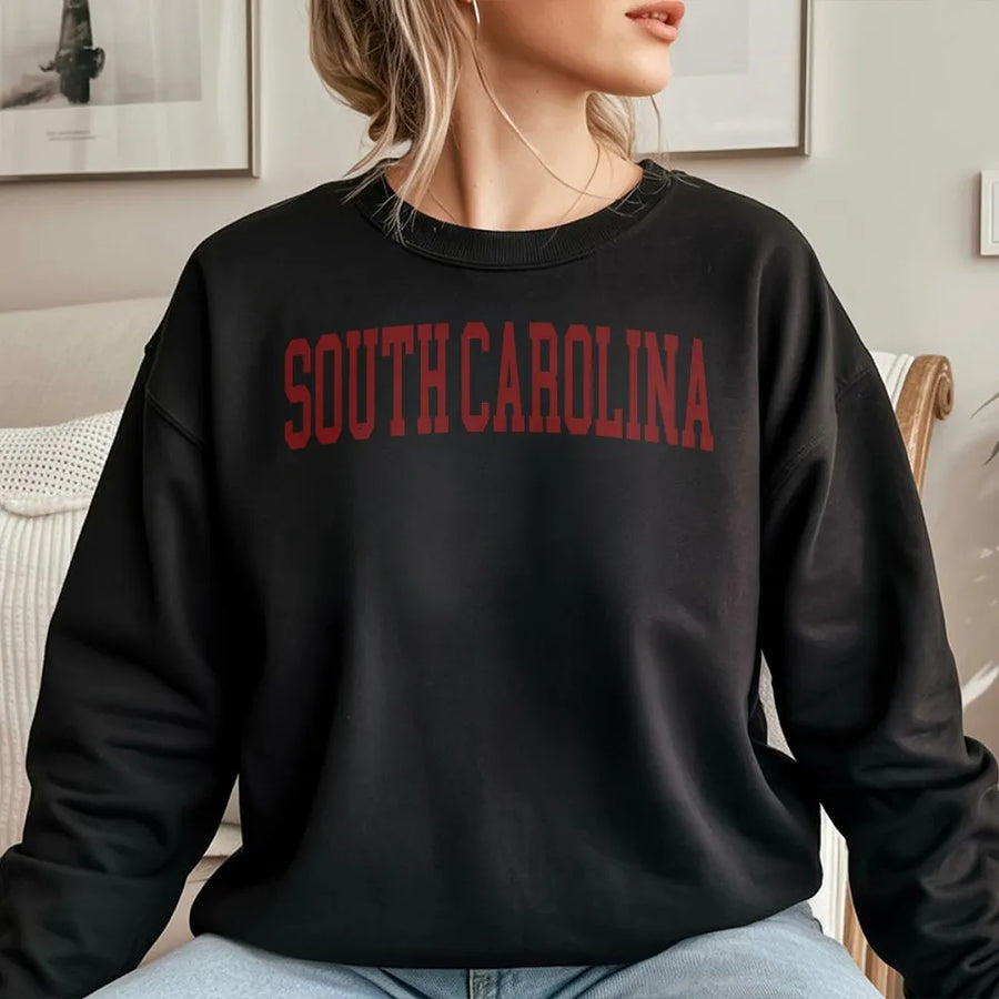 South Carolina Sweatshirt | Vintage Style College Font | Premium Soft Cotton | South Carolina Pride Apparel Gift