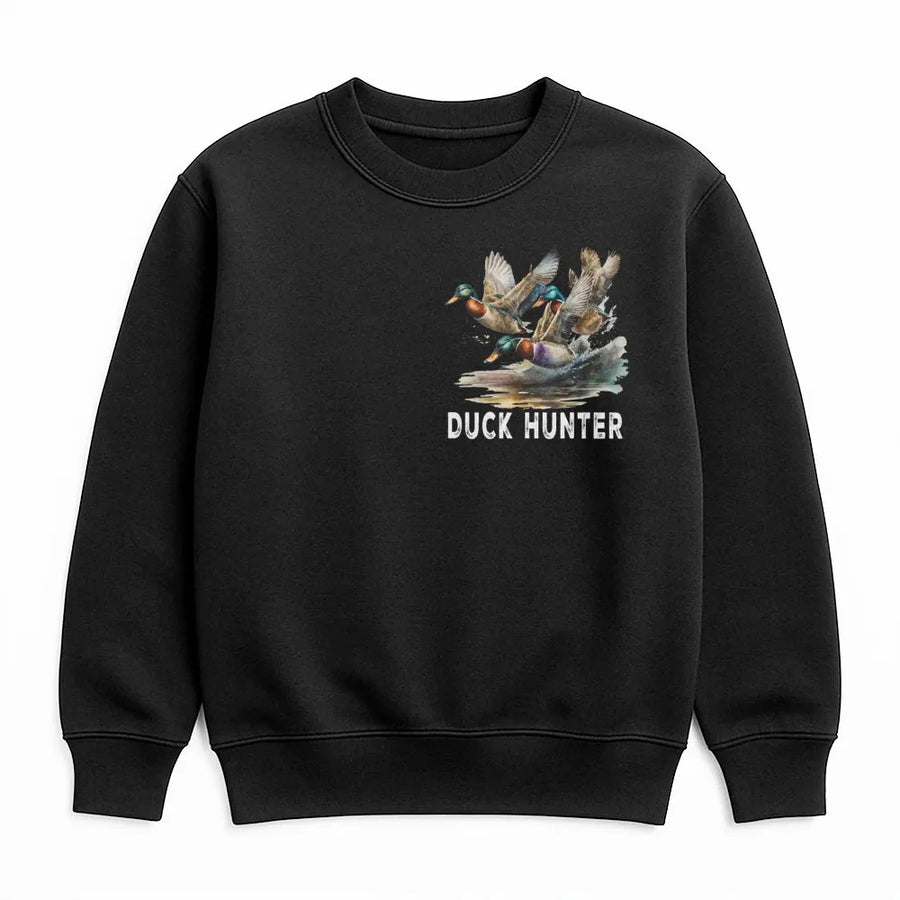 Duck Hunter Sweatshirt | Realistic Mallard Flight Art | Premium Cotton Blend Crewneck | Gift for Outdoorsmen and Waterfowl Hunters