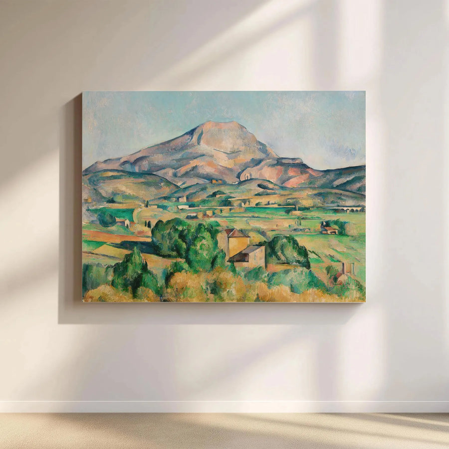Mont Sainte-Victoire Canvas Wall Art | Paul Cézanne Post-Impressionist Painting | Premium Thick Gallery Wrap | Fine Art Reproduction for Home Decor