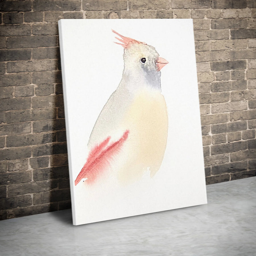 Watercolor Cardinal Wall Art | Minimalist Bird Painting Print | Premium Gallery Wrapped Canvas | Nature Lover Gift for Home Decor