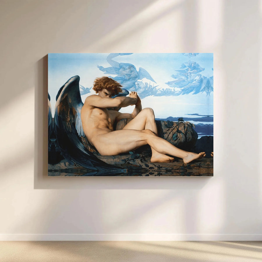 Fallen Angel Canvas Print | Alexandre Cabanel Classical Fine Art | 1.25" Gallery Wrap Wall Decor | Romanticism Home Office Gift