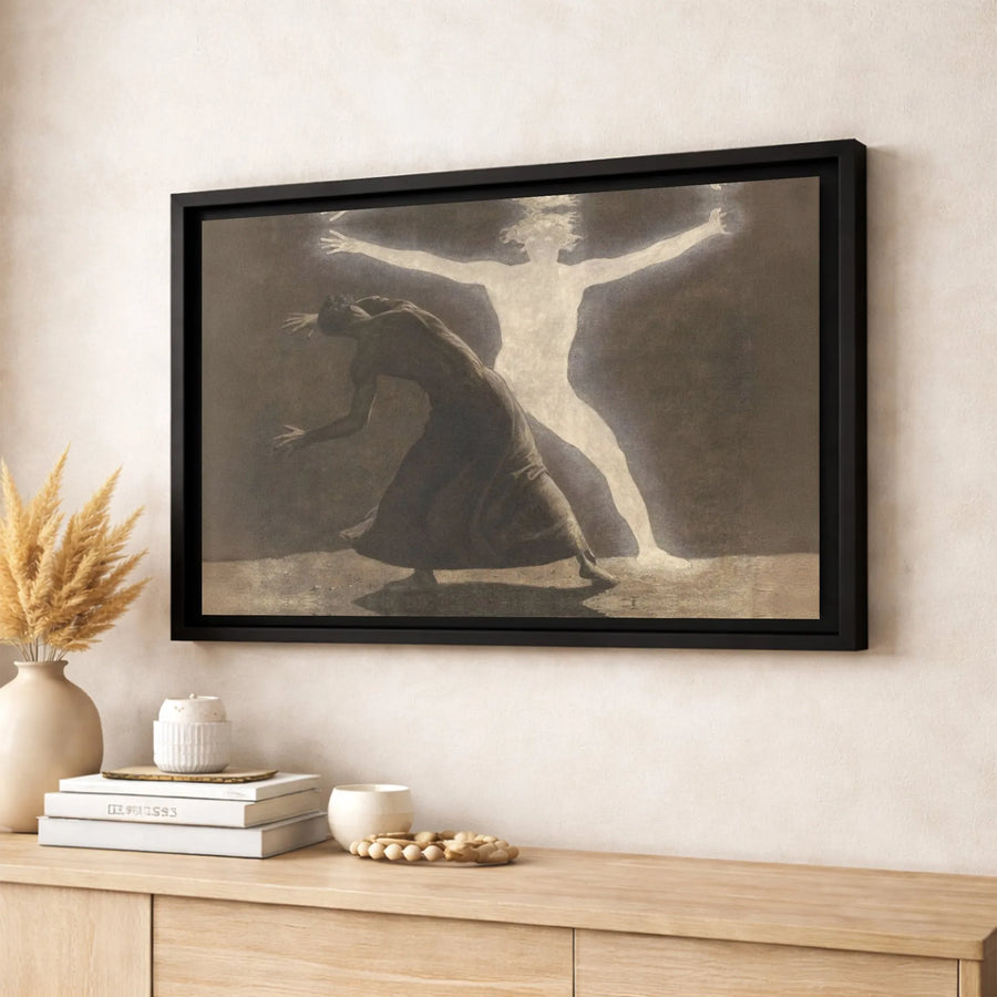 Soul and Body Abstract Canvas Print | Ethereal Figure Wall Art | 1.25-Inch Gallery Wrap | Premium Spiritual Home Decor for Living Room