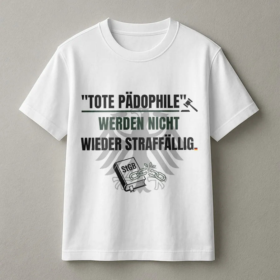 Anti Pedophile Statement T-Shirt | German Eagle Tote Pädophile Graphic | Premium Cotton Blend | Unisex Political Activist Gift