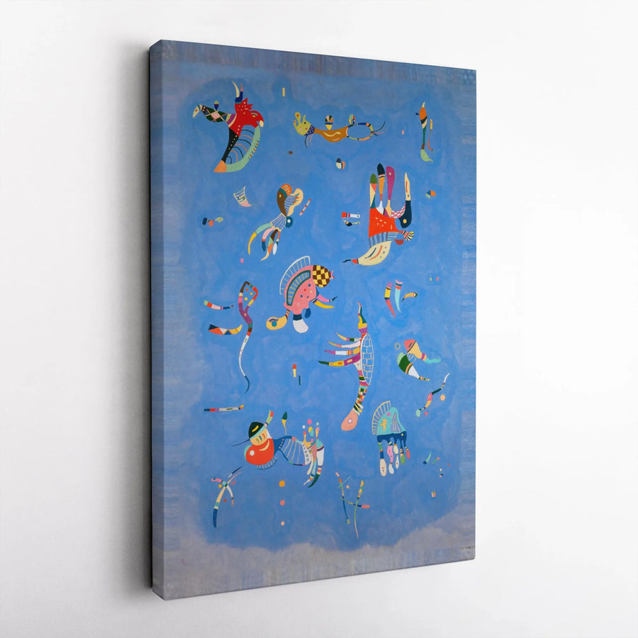 Kandinsky Sky Blue Canvas Wall Art | Famous Abstract Art Reproduction | Premium Gallery Wrapped Canvas | Modern Home Decor Collector's Gift