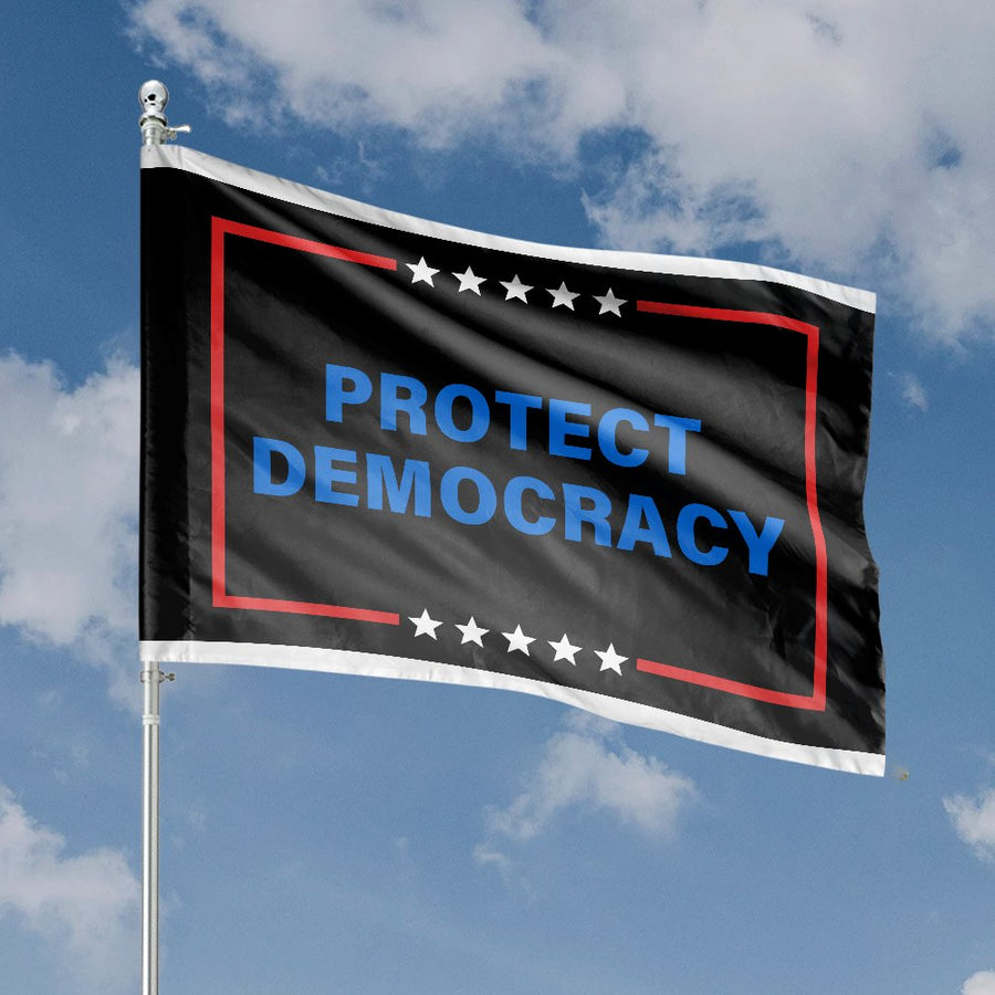 Protect Democracy House Flag | Patriotic Election Yard Banner | Premium All-Weather Polyester | Decorative Garden Sign for Expression