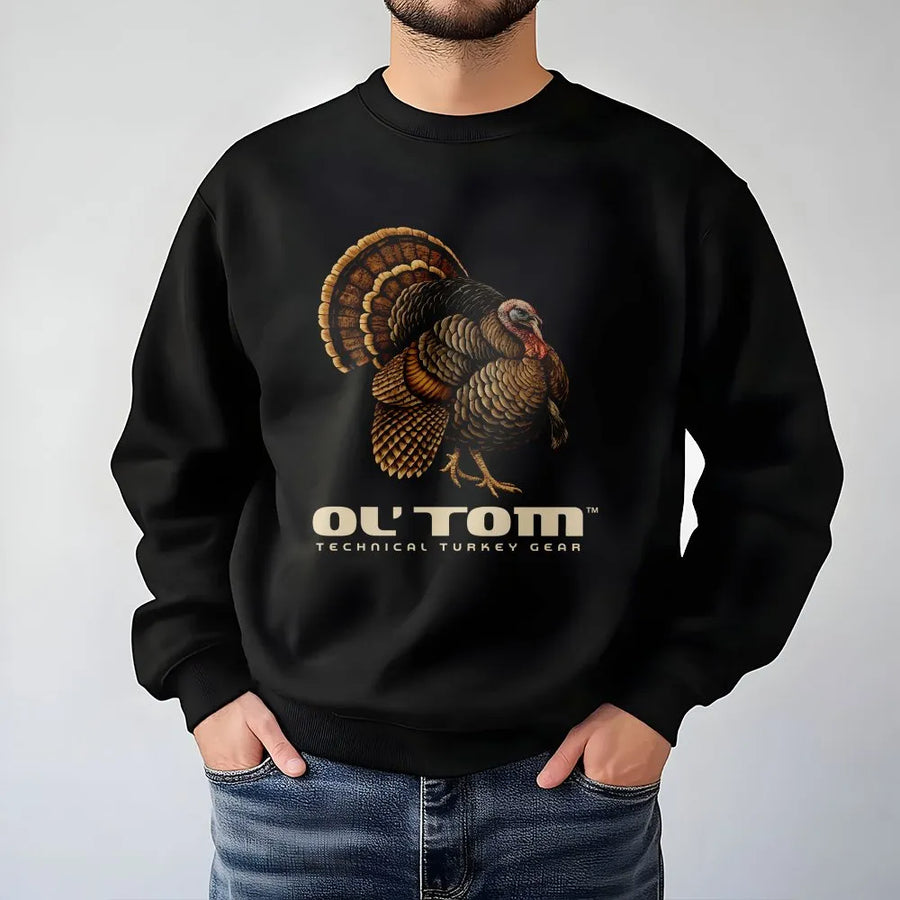 Turkey Hunting Sweatshirt | Detailed Wild Turkey Head Graphic | Premium Cotton Blend | Gift for Outdoor Enthusiasts and Hunters
