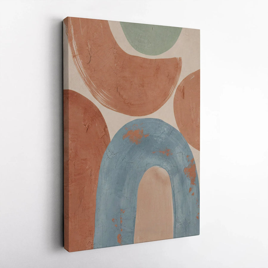 Abstract Arch Wall Art | Boho Earth Tone Geometric Design | Premium Gallery Wrapped Canvas | Modern Minimalist Home Decor Gift
