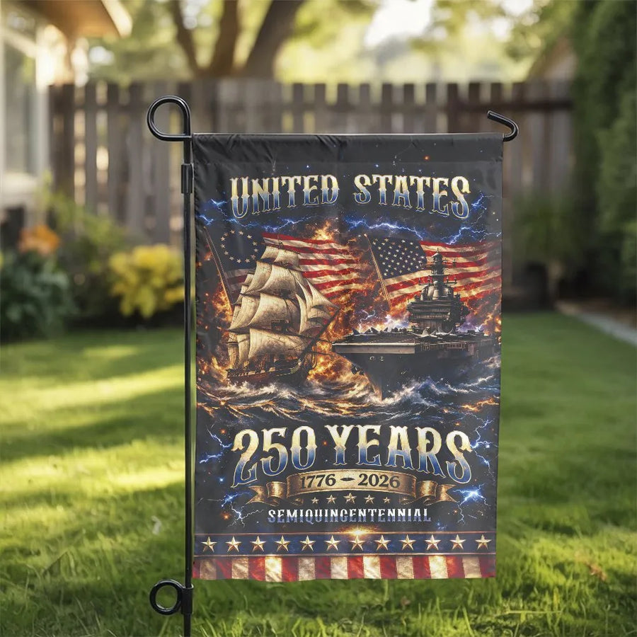 USA 250th Anniversary Garden Flag | Semiquincentennial 1776-2026 Yard Decor | Weather-Resistant Polyester | Collector's Patriotic Gift for Veterans