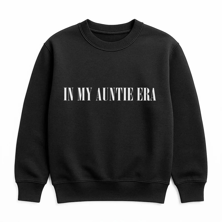 In My Auntie Era Sweatshirt | Minimalist Auntie Typography Shirt | Premium Cotton Blend Crewneck | Cute Aunt Gift Idea For Women