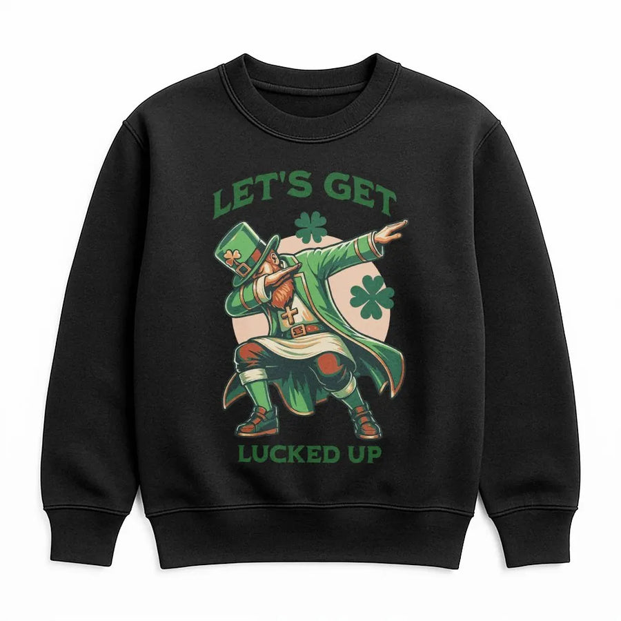 Funny St Patricks Day Sweatshirt | Dabbing Leprechaun Graphic Sweatshirt | Premium Cotton Blend | Irish Pub Crawl Gift for Men & Women