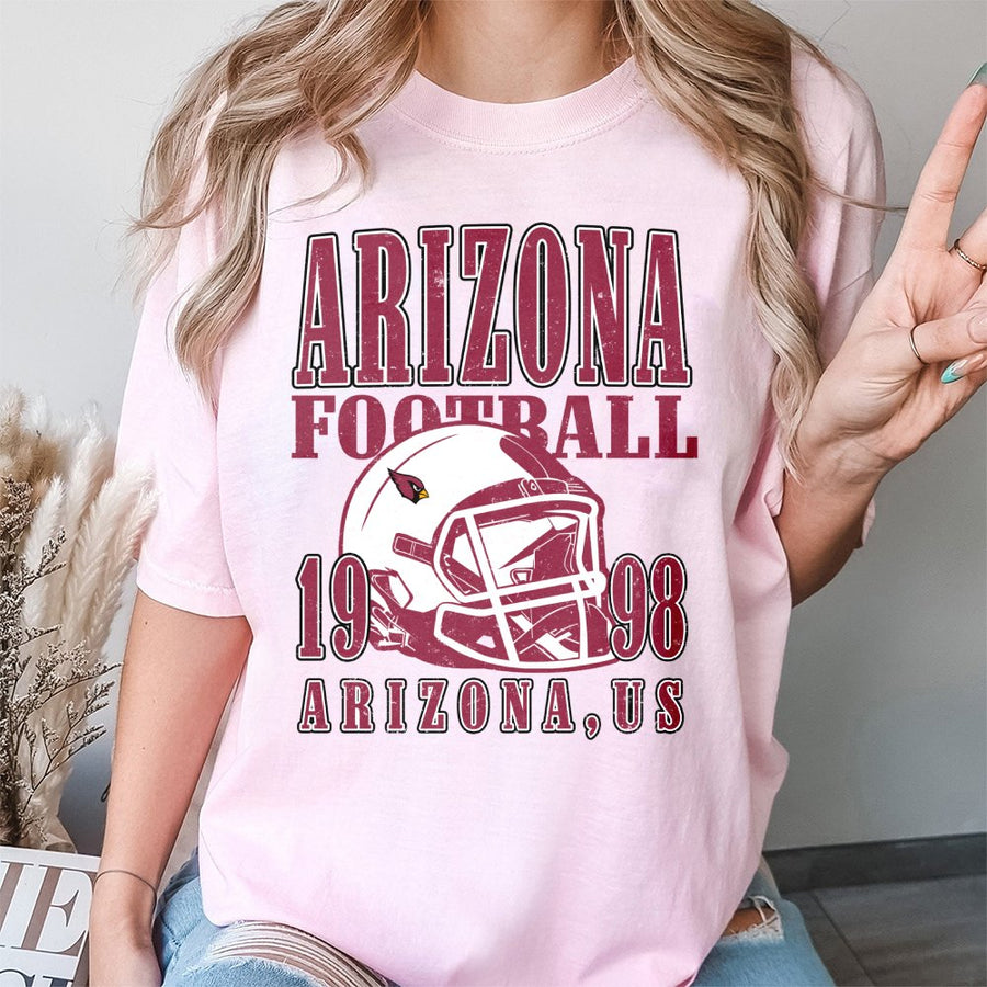 Arizona Football 1998 Arizona, Us With Arizona Cardinals Helmet T-Shirt