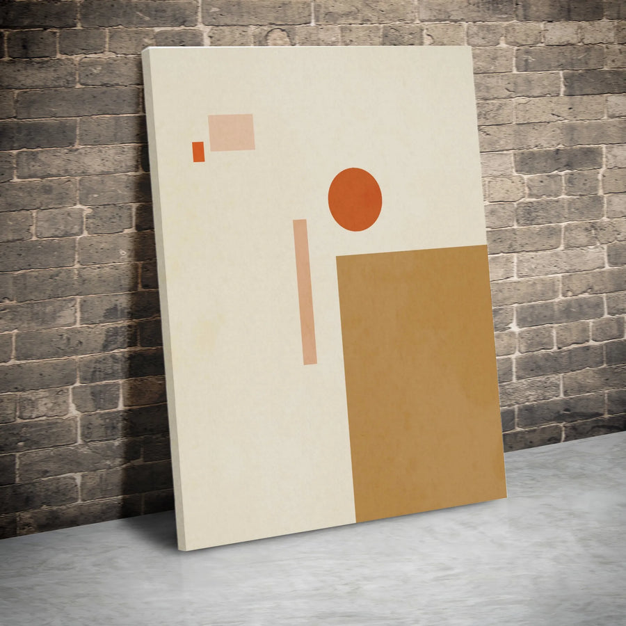 Abstract Geometric Canvas Print | Minimalist Earth Tone Wall Art | Premium Gallery Wrapped Canvas | Contemporary Home & Office Decor Gift