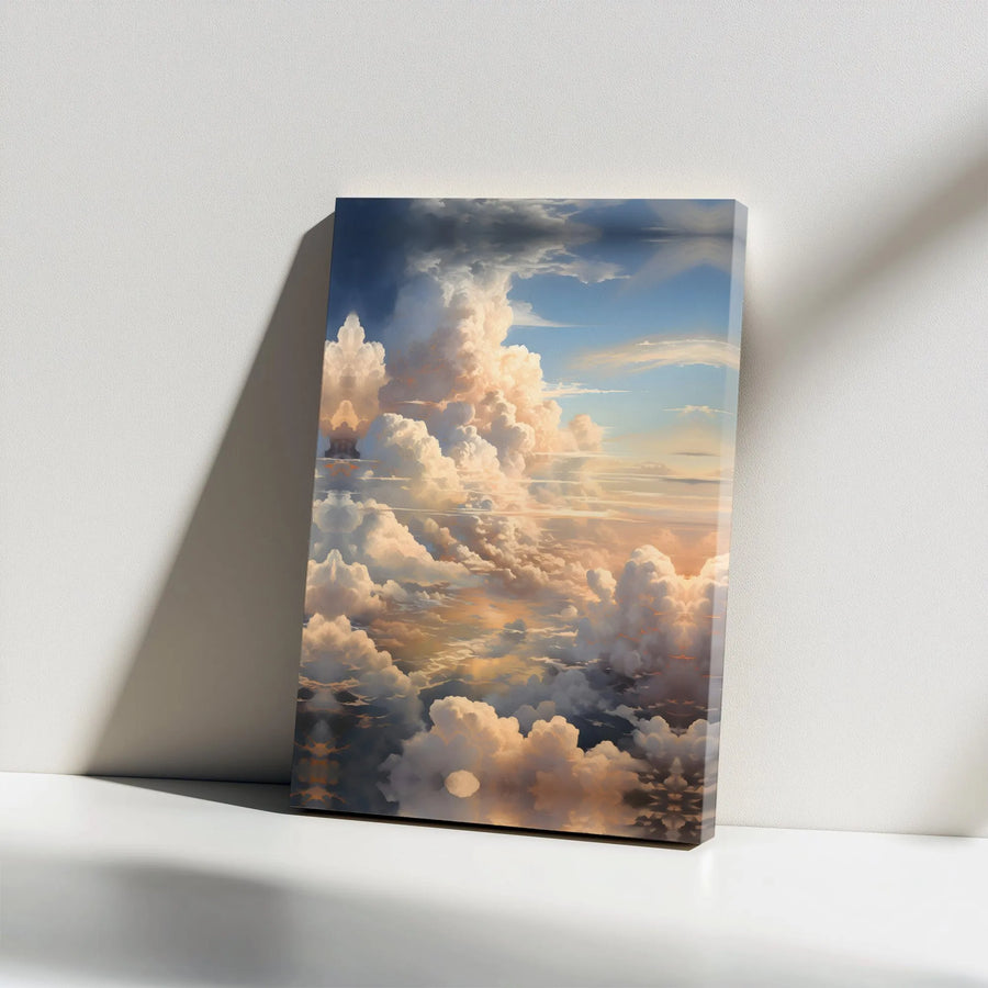 Ethereal Sunset Cloudscape Canvas | Dreamy Sky Wall Art | Gallery Wrap Premium Print | Large Statement Decor for Bedroom or Living Room