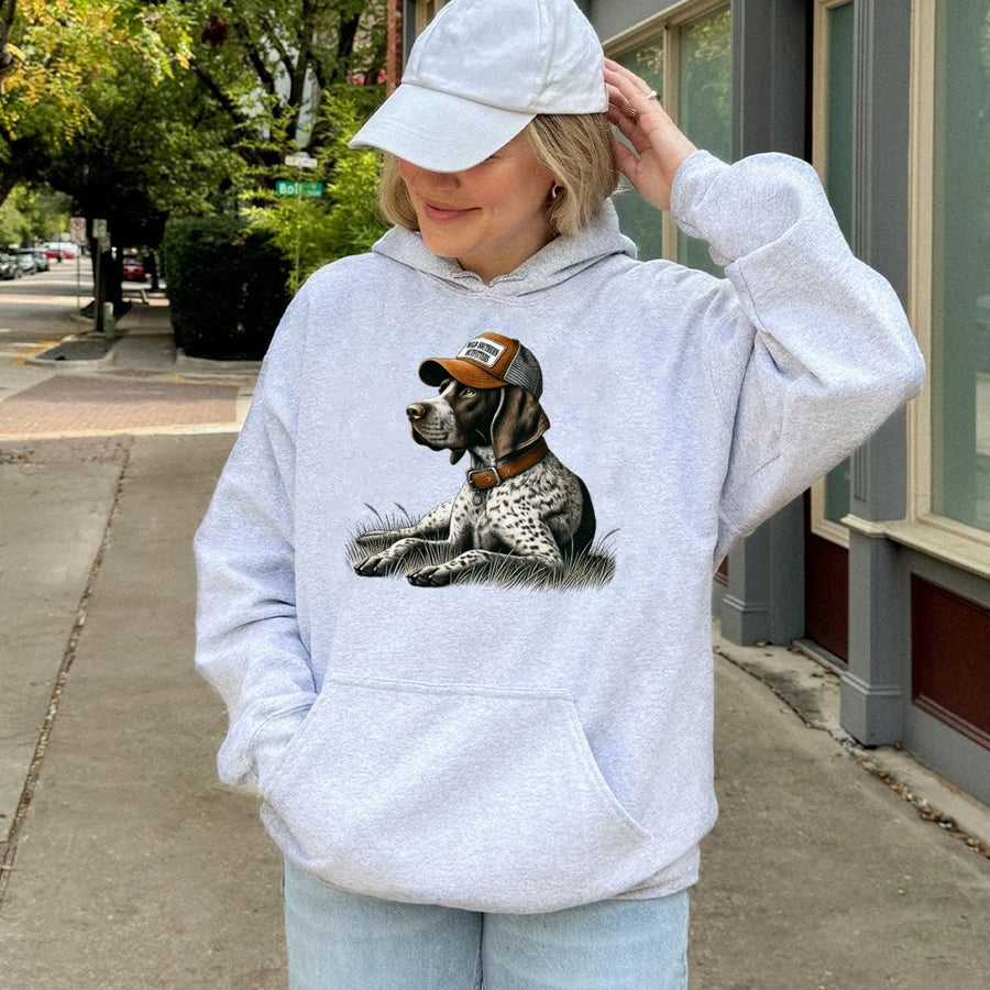 German Shorthaired Pointer Hoodie | Vintage Hunting Dog Graphic | Soft Cotton-Blend Premium Apparel | Gift for Outdoorsmen & Country Style Lovers
