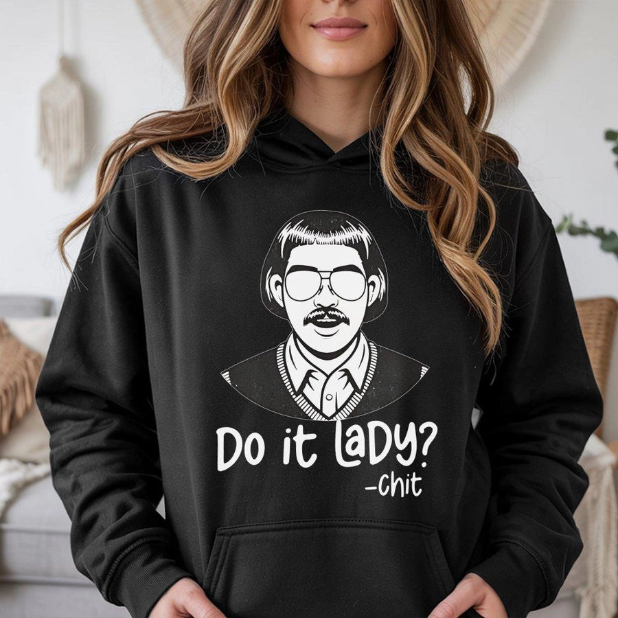 Do It Lady Hoodie | Funny Meme Graphic Pullover | Premium Cotton Blend Sweatshirt | Viral Internet Culture Gift For Men And Women
