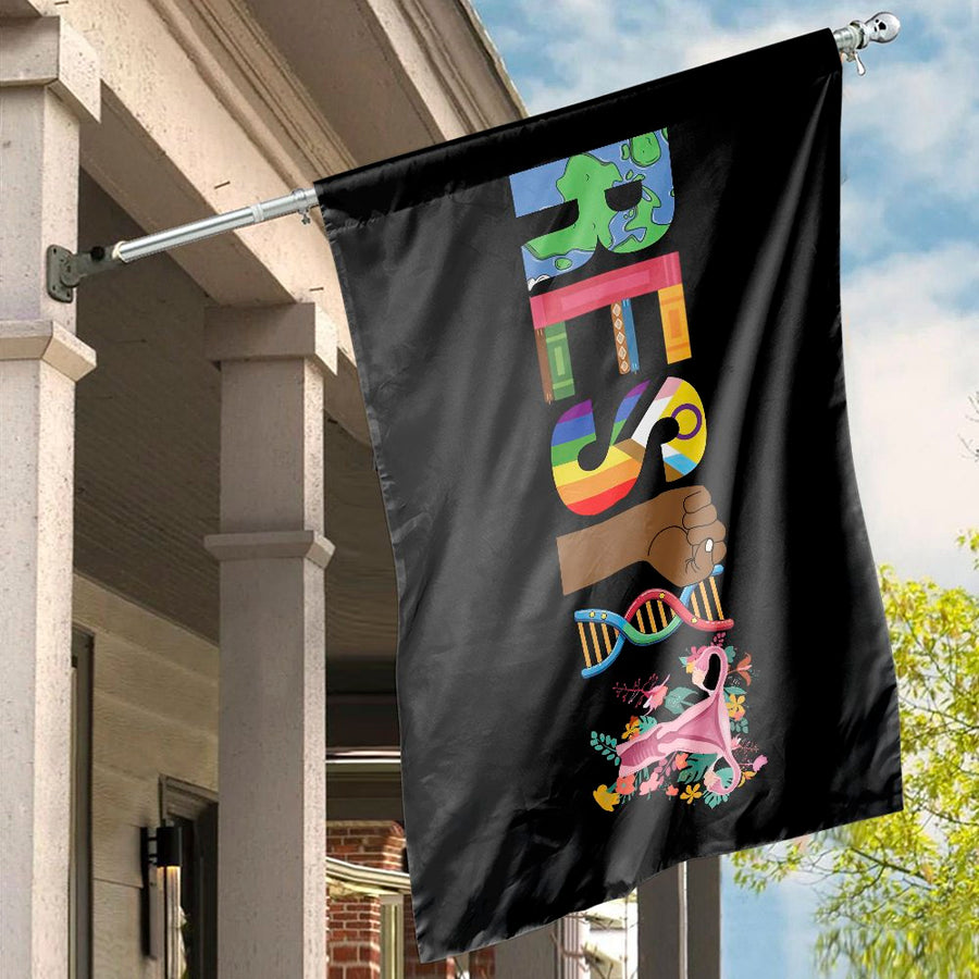 Resist House Flag | Equality Diversity & Human Rights Garden Decor | UV-Resistant Polyester | Progressive Activism Gift for Home & Yard