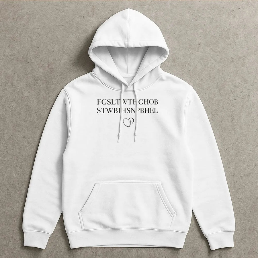 Christian Hoodie | For God So Loved John 3:16 Acronym | Premium Cotton Blend | Religious Faith Gift for Men and Women