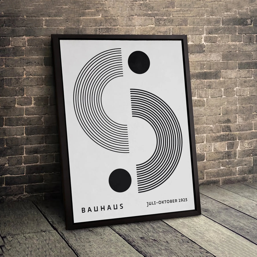Bauhaus Exhibition Poster Canvas | 1923 Geometric Abstract Line Art | Premium Gallery-Wrapped Print | Minimalist Home & Office Decor Gift