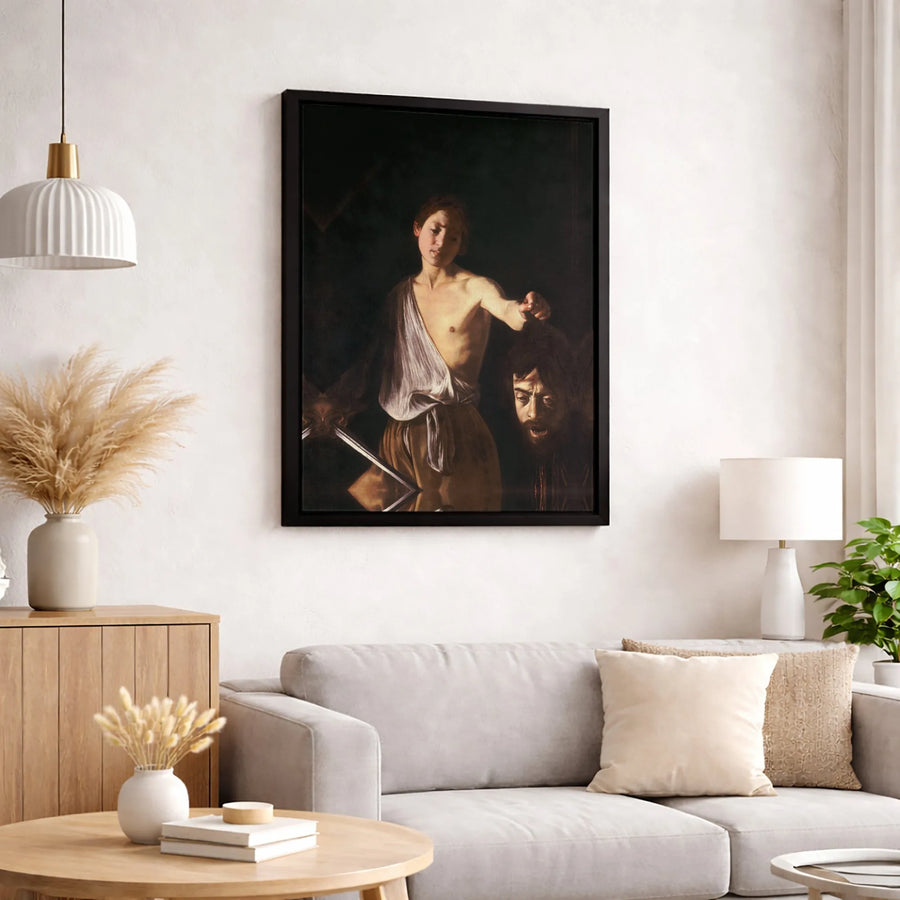 David with the Head of Goliath by Caravaggio | Renaissance Masterpiece Wall Art | Gallery Wrapped Canvas | Fine Art Gift for Art Lovers