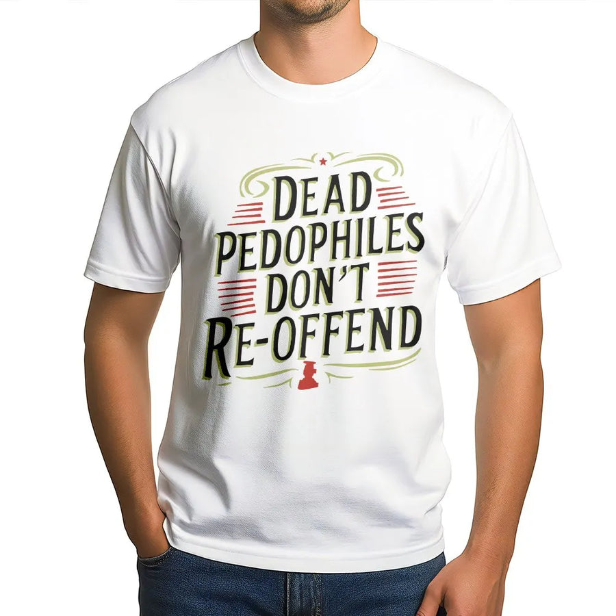 Political Statement T-Shirt | Don't Re-Offend Vintage Graphic | Premium Cotton Blend | Activist Apparel Gift for Men