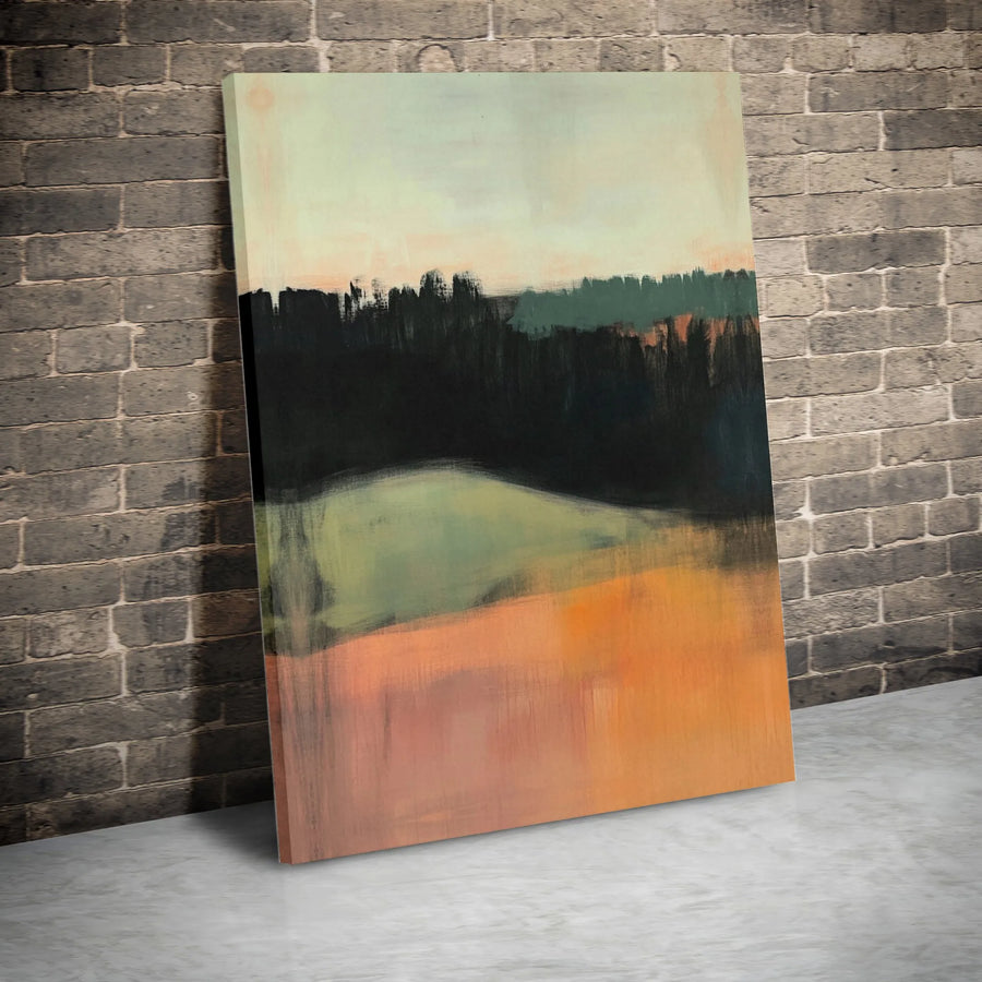 Abstract Landscape Canvas Wall Art | Modern Earth Tone Painting | Premium Fade-Resistant Canvas | Minimalist Home Decor Gift